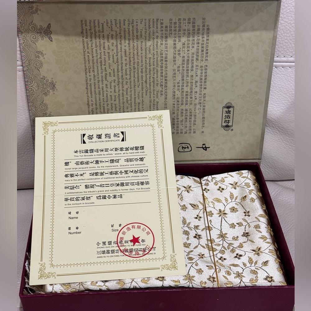 Handmade 100% Silk Scarf. Gold, 58”